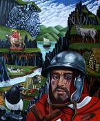 De veertien Noodhelpers. / Sint Vitus. Olieverf op doek, 60 x 50 cm. 2014