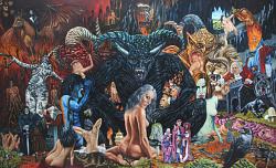 Het Inferno van Dante / Het inferno van Dante. Olieverf op linnen, 130 x 80 cm.  2015